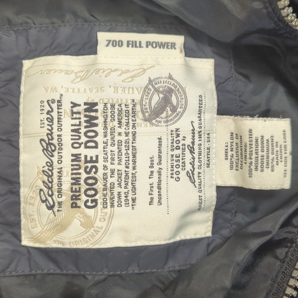 Eddie Bauer 700 Fill Down Jacket Womens S Black Diamond Quilted Puffer Coat 2009 - Picture 2 of 13